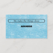 Blue Marble Cleaning Service 名刺 (裏面)