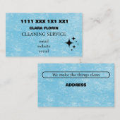 Blue Marble Cleaning Service 名刺 (正面/裏面)