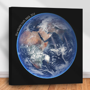 Blue Marble Earth, 2014 Satellite Photograph キャンバスプリント