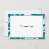 Blue Marble Fluid Artありがとうございました サンキューカード (裏面)