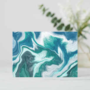 Blue Marble Fluid Artありがとうございました サンキューカード