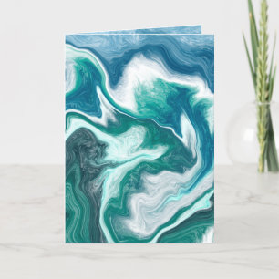 Blue Marble Fluid Artありがとうございました サンキューカード