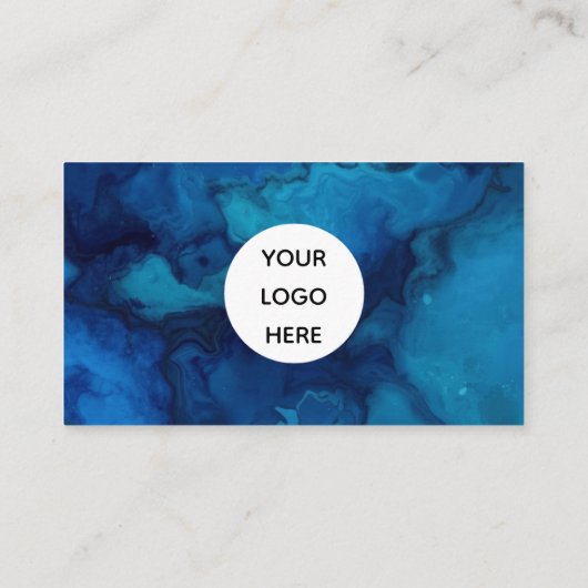 Blue Marble Modern Business Card 名刺 (裏面)