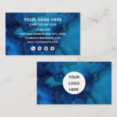 Blue Marble Modern Business Card 名刺 (正面/裏面)