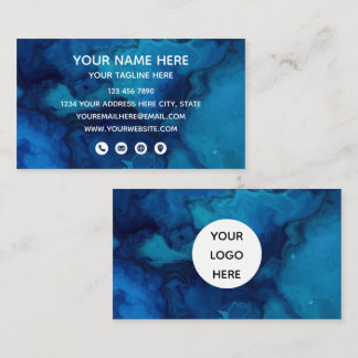 Blue Marble Modern Business Card 名刺
