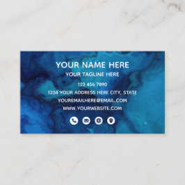 Blue Marble Modern Business Card 名刺
