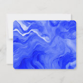 Blue Marble Star David Custom Bar Bat Mitzvah 出欠カード (裏面)