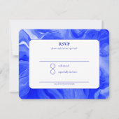 Blue Marble Star David Custom Bar Bat Mitzvah 出欠カード (正面)