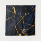 Blue marble texture background, Italian marble sla タペストリー (正面(横))