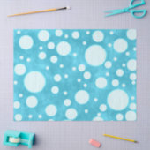 Blue Marble White Polka Dots Pattern Decoupage 薄葉紙 (クラフト)