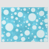 Blue Marble White Polka Dots Pattern Decoupage 薄葉紙 (正面)