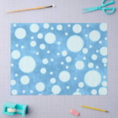 Blue Marble White Polka Dots Pattern Decoupage 薄葉紙 (クラフト)