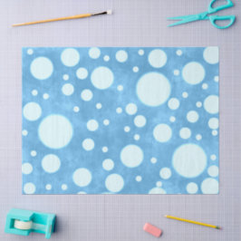 Blue Marble White Polka Dots Pattern Decoupage 薄葉紙