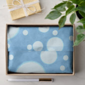 Blue Marble White Polka Dots Pattern Decoupage 薄葉紙 (ギフト)