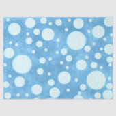 Blue Marble White Polka Dots Pattern Decoupage 薄葉紙 (正面)
