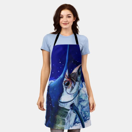 Blue Marlin エプロン (着用した状態)