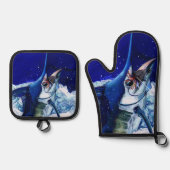 Blue Marlin 鍋つかみ&鍋敷きセット (正面)