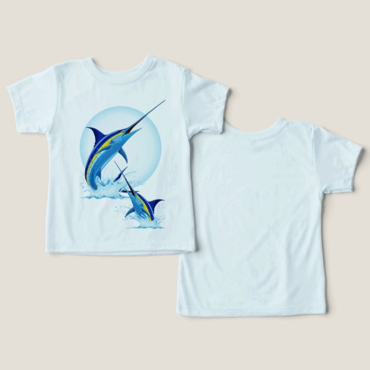 Blue Marlin Jumping out of Ocean (デザイン正面&裏面)