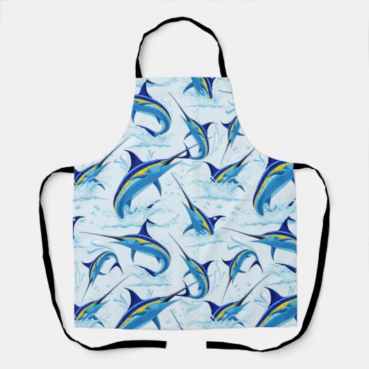 Blue Marlin Jumping out of Ocean エプロン (正面)
