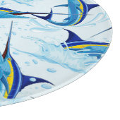 Blue Marlin Jumping out of Ocean カッティングボード (角)