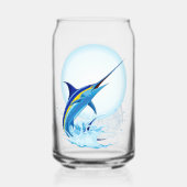 Blue Marlin Jumping out of Ocean ガラス缶 (裏面)