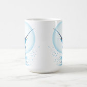 Blue Marlin Jumping out of Ocean コーヒーマグカップ (中央)