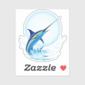 Blue Marlin Jumping out of Ocean シール (シート)