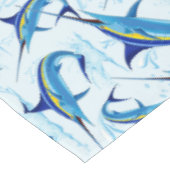 Blue Marlin Jumping out of Ocean テーブルクロス (アングル)