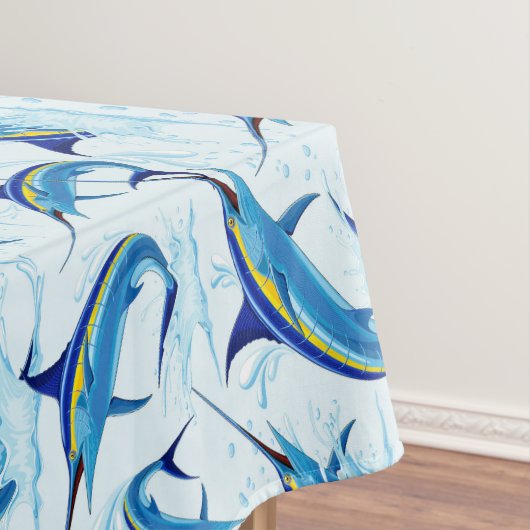 Blue Marlin Jumping out of Ocean テーブルクロス (インサイチュ)