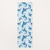 Blue Marlin Jumping out of Ocean ヨガマット (正面)