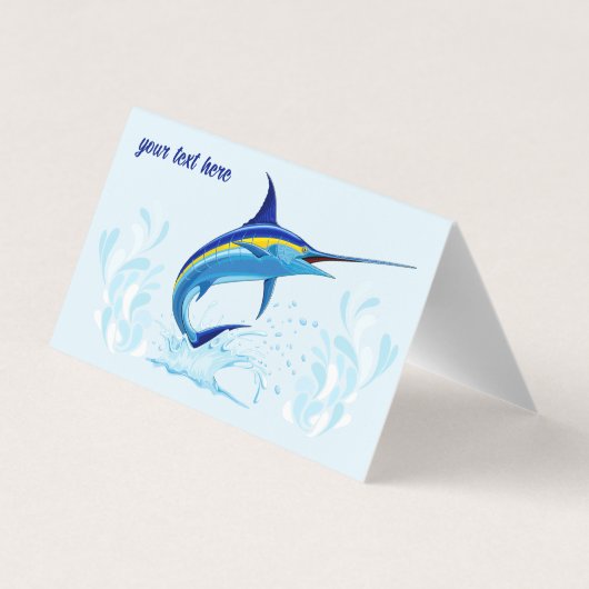 Blue Marlin Jumping out of Ocean 名刺 (裏面)