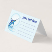 Blue Marlin Jumping out of Ocean 名刺 (正面)