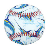 Blue Marlin Jumping out of Ocean 野球ボール (裏面)