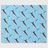 Blue Marlin on Carolina blue ラッピングペーパー (フラット)