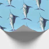 Blue Marlin on Carolina blue ラッピングペーパー (角)