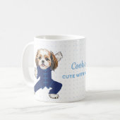 Blue Martial Arts Shih Tzu Mug – Cute Dog Gift コーヒーマグカップ (正面左)