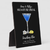 Blue Martini ・ PERSONALIZE this Signature Drink Pl フォトプラーク (側面)