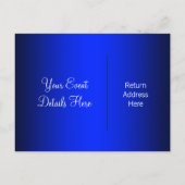 Blue Masqueradeエレガントが日付を保存 案内ポストカード (裏面)