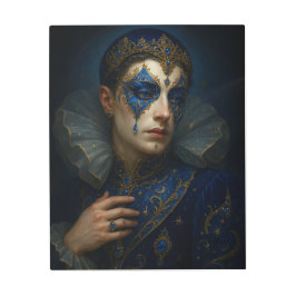 Blue Masquerade Metal Wall Art - Venetian Mask  メタルプリント