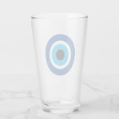 Blue Mati Evil Eye Greek Symbol Drink Glass タンブラーグラス (裏面)