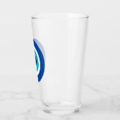 Blue Mati Evil Eye Greek Symbol Drink Glass タンブラーグラス (左)