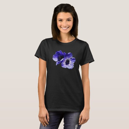 Blue Mauve Anemone Vector Cut Out Tシャツ (正面フル)