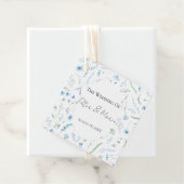 Blue Meadow Wildflower Personalized Wedding Favor フェイバータグ (インサイチュ)