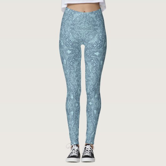 Blue Medallion Leggings レギンス (正面)