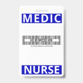 Blue Medical Doctor名前をカスタムするID従業員 バッジ (裏面)