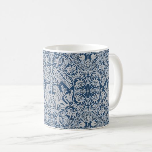 Blue Medieval Menagerie Mug コーヒーマグカップ (正面右)