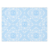 Blue Mediterranean Italian Tile Decorative Pattern テーブルクロス (正面(横))