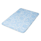 Blue Mediterranean Italian Tile Decorative Pattern バスマット (アングル)