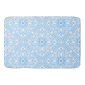 Blue Mediterranean Italian Tile Decorative Pattern バスマット (正面)