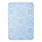 Blue Mediterranean Italian Tile Decorative Pattern バスマット (正面縦)